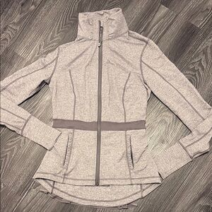 lululemon athletica Heathered Light Gray Full-Zip Sculpt Jacket